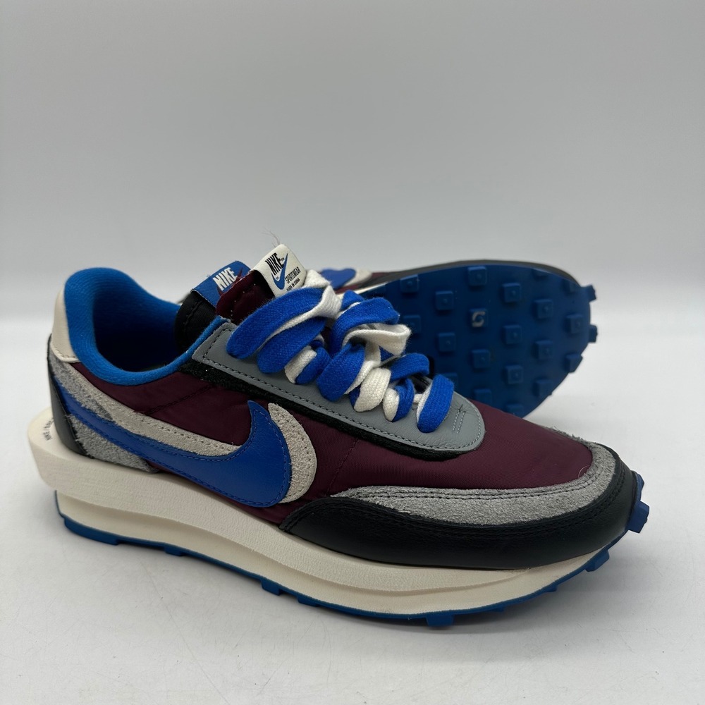 Nike DJ4877-600 Mens 6.5 Maroon Royal LDWaffle x sacai x UNDERCOVER Sneakers - Picture 3 of 10